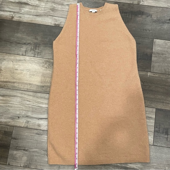 Vince Sleeveless Wool Blend Sweater Dress Tan XL - Picture 4 of 7